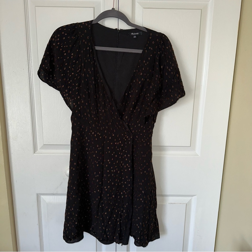Madewell metallic dot dress